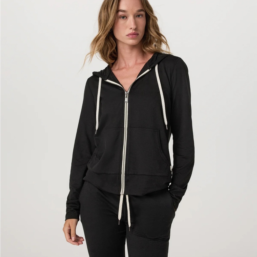 Vuori Black Zip-Up Hoodie for Women